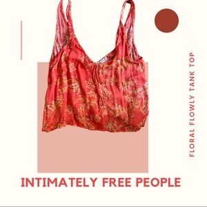 Intimately Free People Double V-Neck Floral Tank Top 💜 10 for $25💜